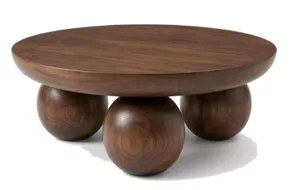 Table Basse Sculpturale en Noyer en Tunisie Table Basse Sculpturale en Noyer