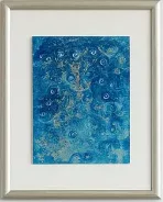 Tableau abstrait sous verre pièce originale