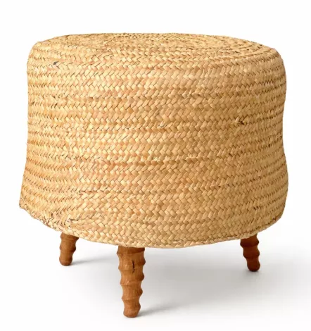 Tabouret Artisanal en jute naturel