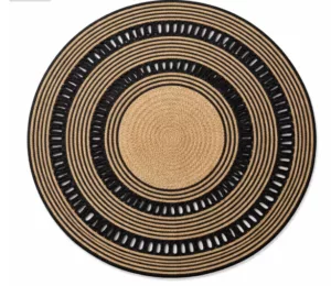 Tapis Rond en Jute Tressée & Fibres Naturelle