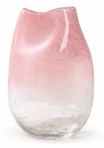 Vase Organique en Verre Craquelé