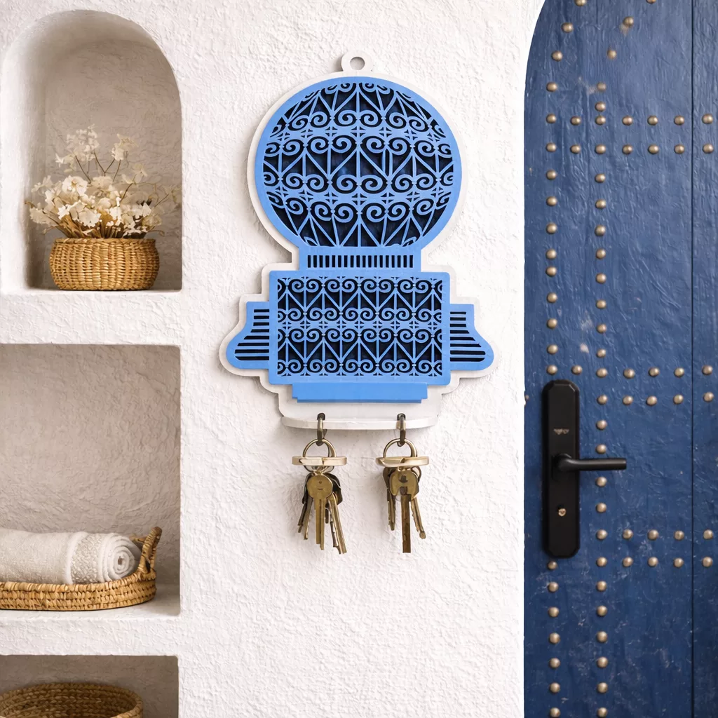 porte cle cage bleue