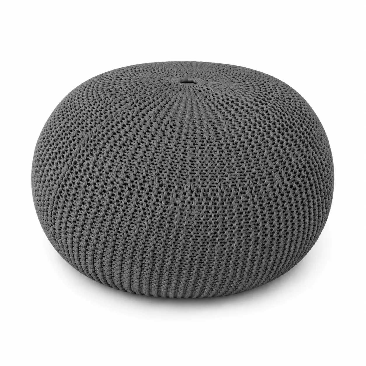 Pouf en Maille Tressée "Cocon" – Confort Scandinave & Design Artisanal