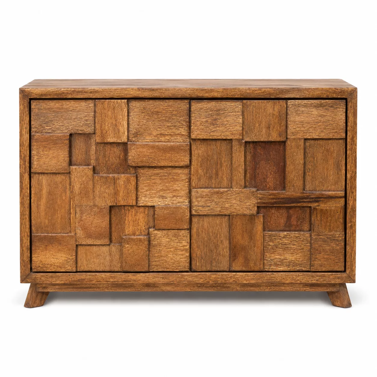 Buffet Design en Bois de Palmier – Style Moderne Grec & Authentique