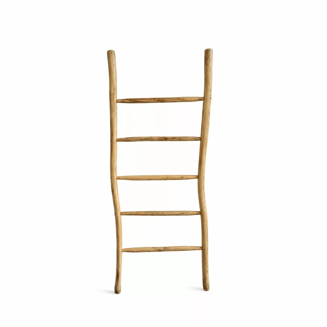 Échelle décorative en bois naturel - 60/140 cm