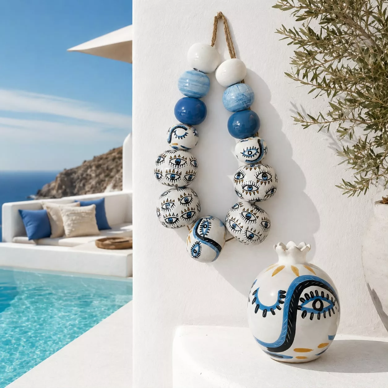 CHAPELET XL THEME OEIL BLEU