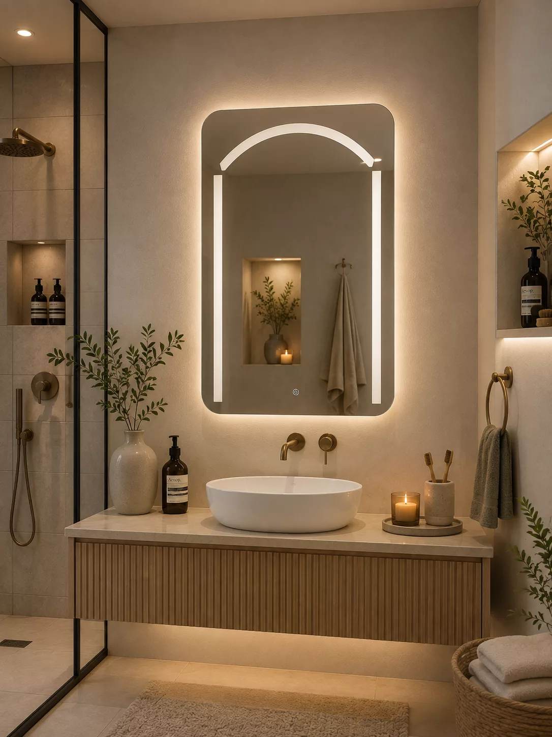 Miroir LED Lumina 3 Lumières – Design Moderne & Élégant