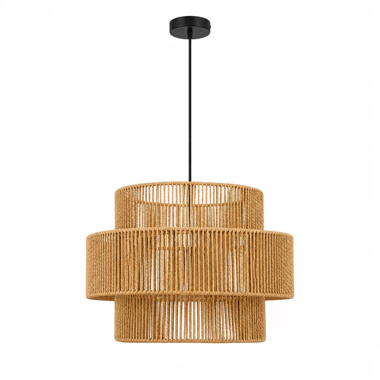 Suspension en corde tressée design moderne